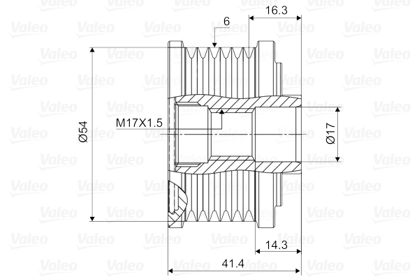 VALEO 1002716080 588045 - generátor szabadonfutó