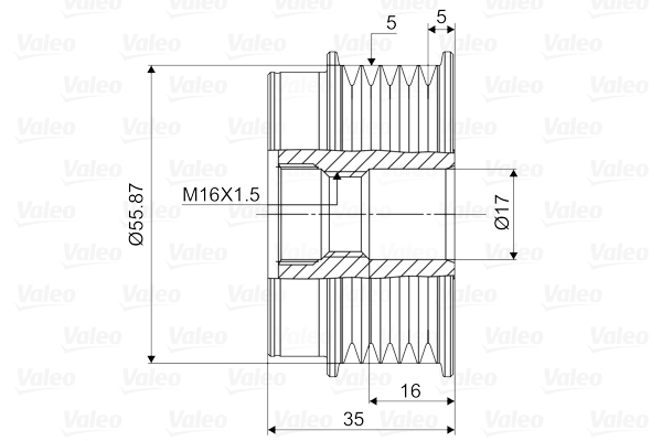 VALEO 1002716876 588051 - generátor szabadonfutó