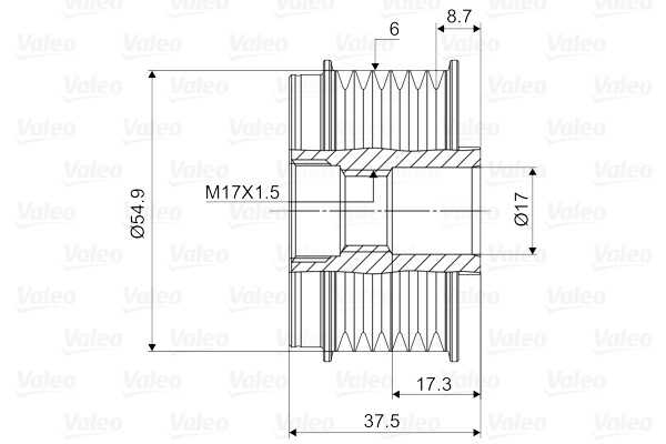 VALEO 588087V 588087V GENERÁTOR SZABADONFUTÓ