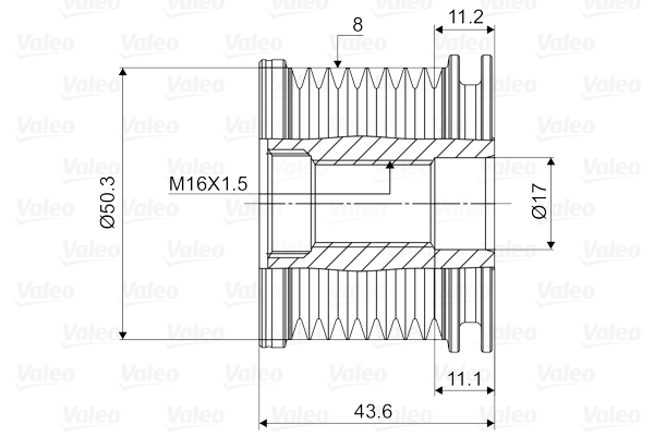 VALEO 1002718417 588090 - generátor szabadonfutó