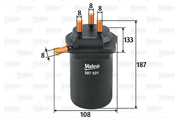 VALEO VAL587531 Üzemanyagszűrő, gázolajszűrő, benzinszűrő