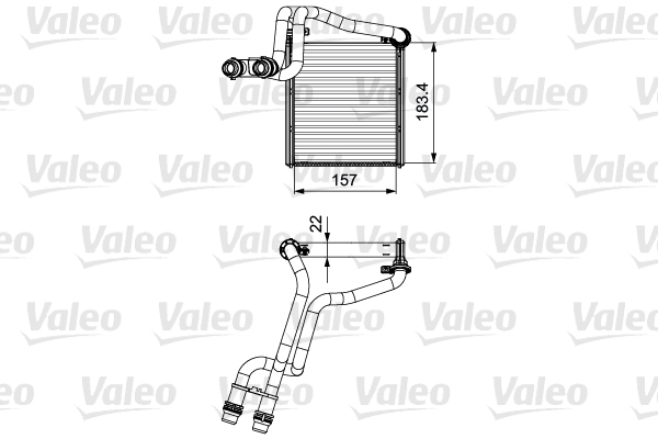 VALEO VAL811536 Hőcserélő, belső tér fűtés