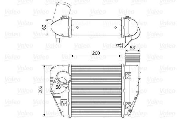 VALEO VAL818326 Intercooler, töltőlevegő hűtő