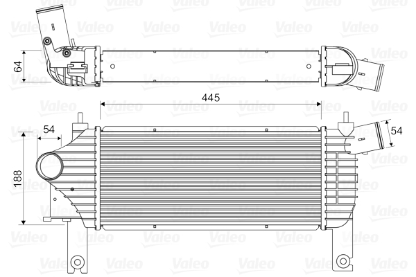 VALEO VAL818608 töltőlevegőhűtő