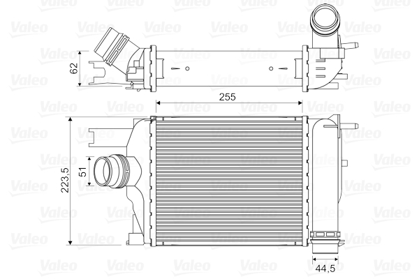 VALEO VAL818609 Intercooler, töltőlevegő hűtő