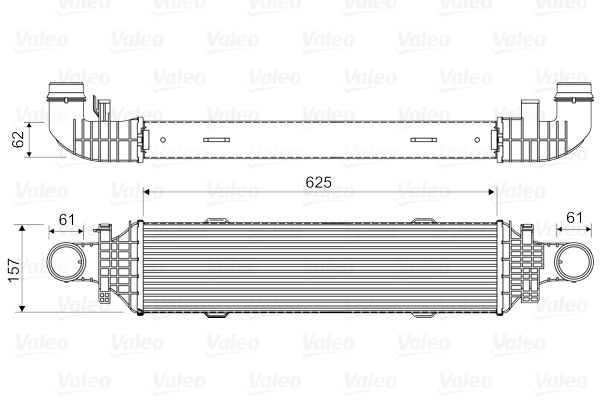 VALEO VAL818631 Intercooler, töltőlevegő hűtő