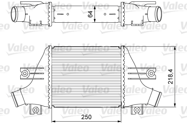 VALEO VAL818638 Intercooler, töltőlevegő hűtő