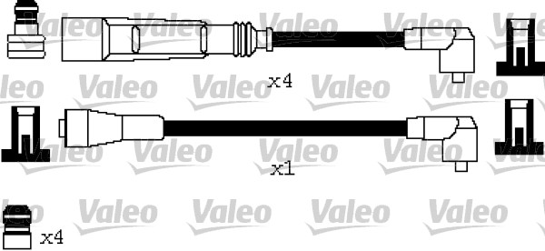 VALEO VAL 346621 Gyújtókábel készlet, gyertyakábel szett