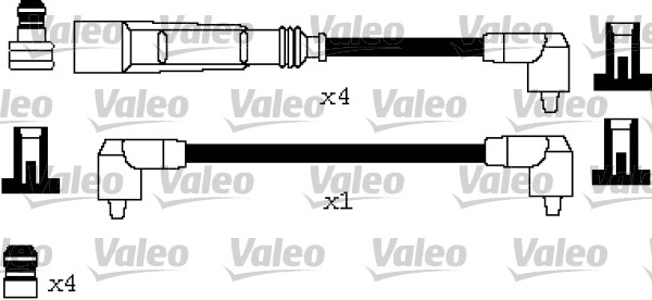 VALEO 346620 Gyújtókábel készlet, gyertyakábel szett