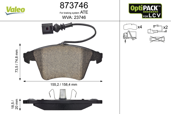 VALEO VAL873746 Fékbetét