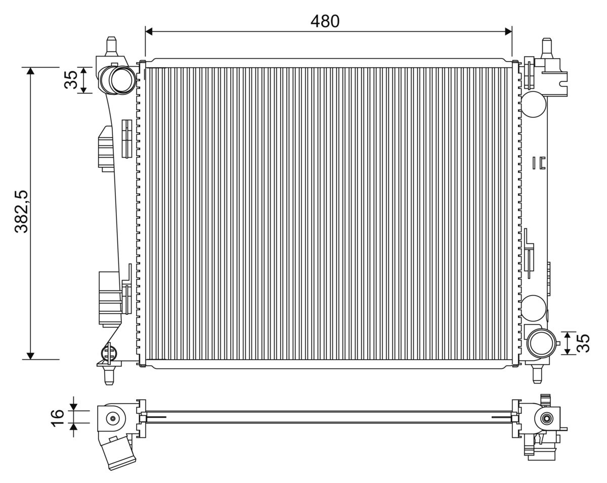 VALEO VAL 701347 Vízhűtő