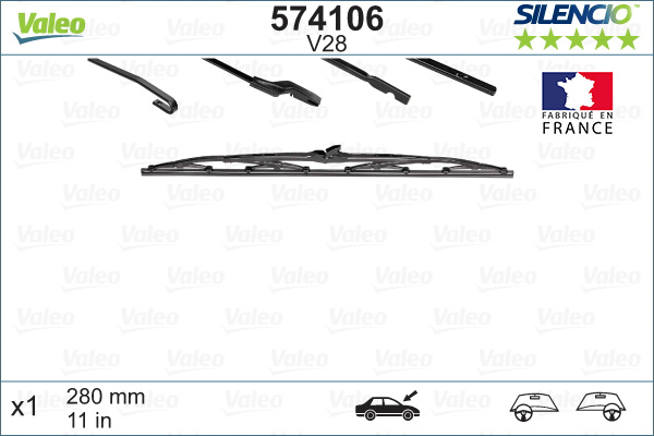 VALEO 574106 Ablaktörlő lapát