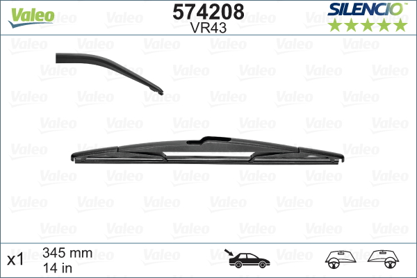 VALEO 574208 ATL 1db (VM43) Hátsó               SILENCIO X-TRM