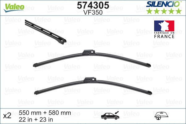 VALEO VAL574305 Ablaktörlő lapát  550/580MM