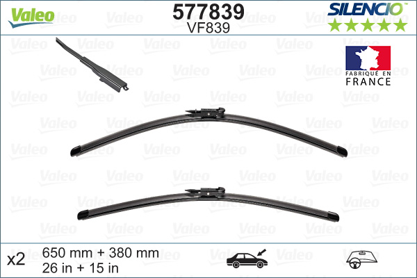VALEO VAL 577839 Ablaktörlő lapát