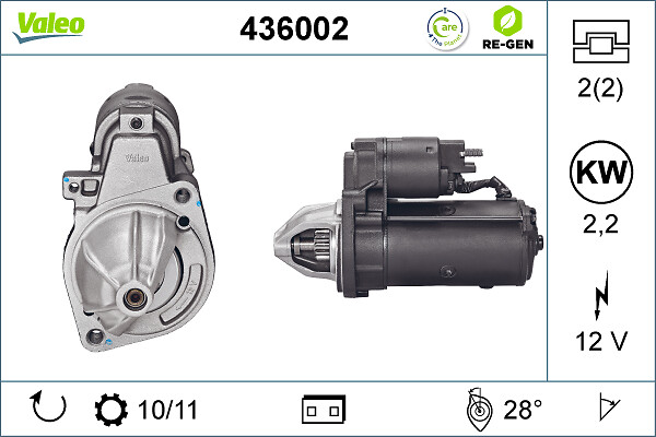 VALEO 436002 Önindító