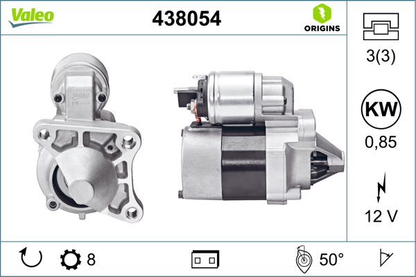 VALEO VAL438054 Önindító  CLIP II/ KA