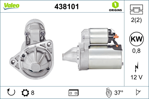 VALEO 438101 Önindító