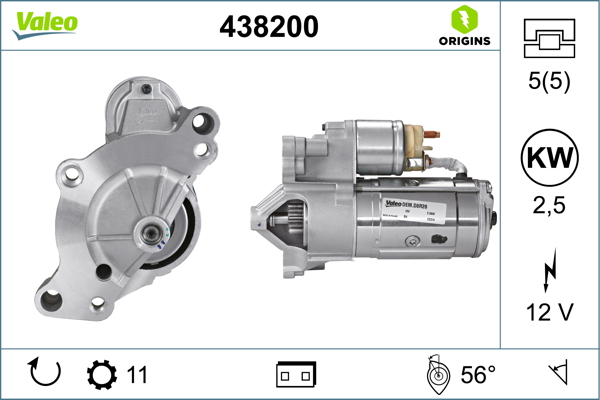 VALEO 1001264983 438200 - önindító