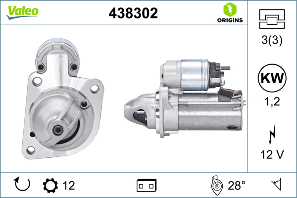 VALEO VAL438302 Önindító START&STOP FORD FOC