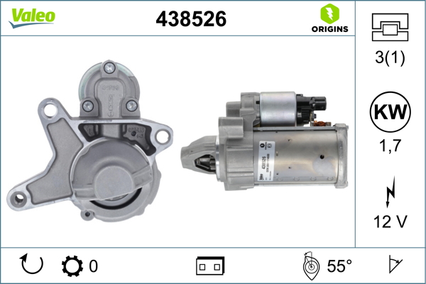 VALEO VAL438526 Önindító