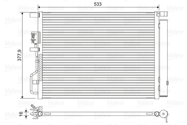 VALEO VAL822612 kondenzátor, klíma