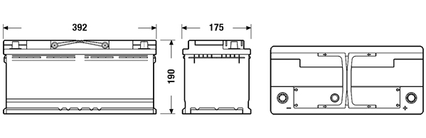 EXIDE  EXIDE akku Excell 110Ah, 850 A, J+ 392x175x190mm