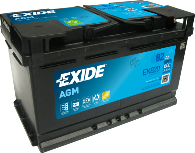 EXIDE 12V 82Ah Akkumulátor AGM 800A J+