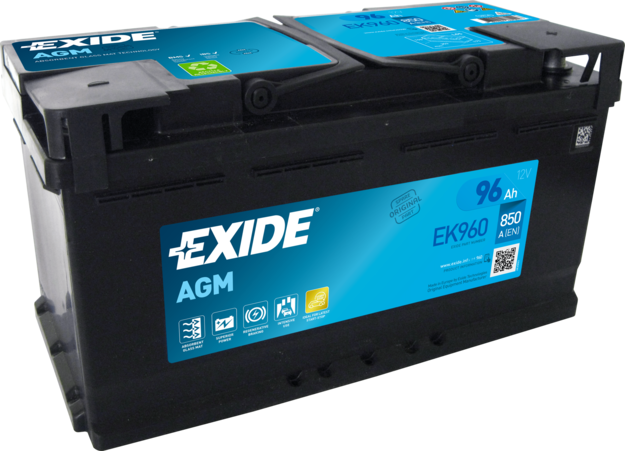 EXIDE 12 96Ah Akkumulátor AGM 850A J+