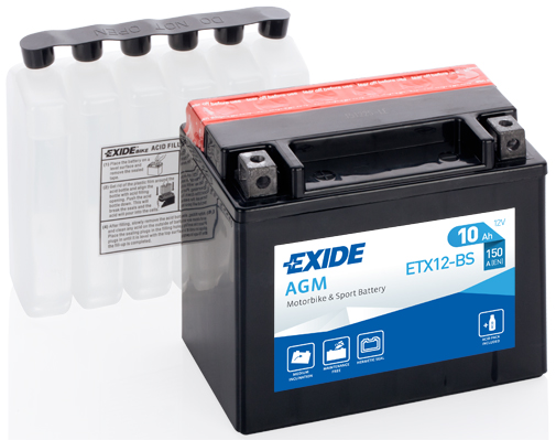 EXIDE ETX12-BS EXIDE MKP Akkumulátor AGM DRY CHARGED 10Ah 150A 15