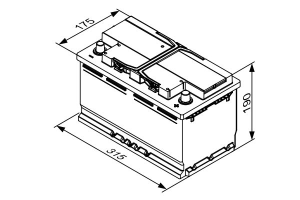 BOSCH 0092S4E111 AKUMULATOR 12V 80AH/730A L-  315X175X190 EFB S4