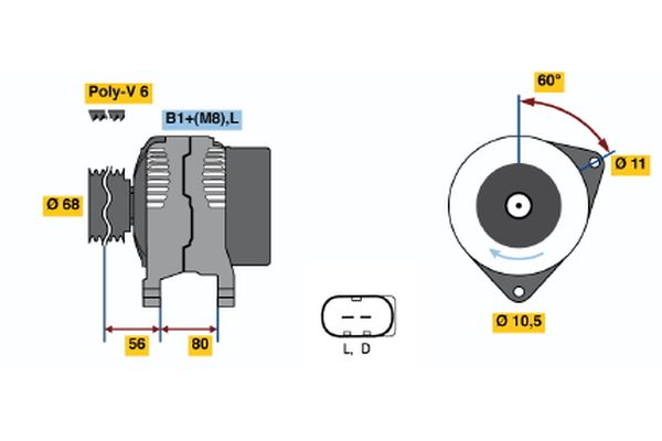 BOSCH 519 573 0 124 320 001 - Alkatrész