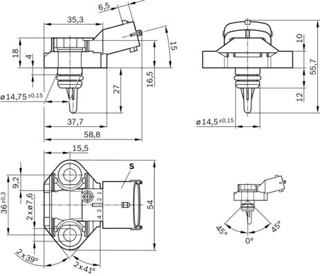 BOSCH 0261230145 NYOMÁS/HŐÉRZÉKELŐ