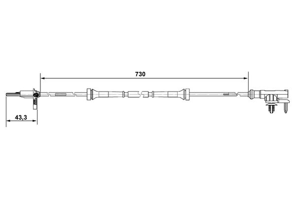 BOSCH BOS0265007637 érzékelő, kerékfordulatszám