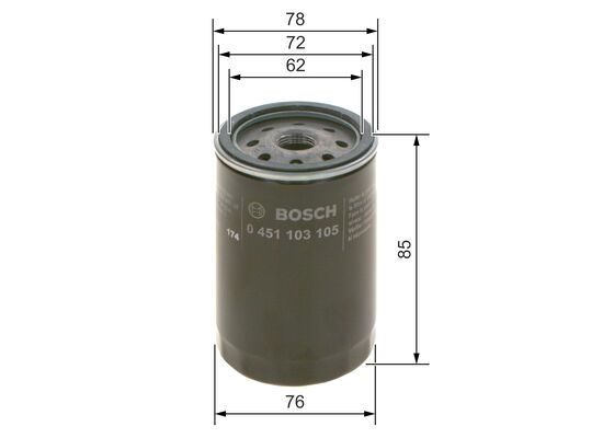 BOSCH 313 988 0 451 103 105 - Olajszűrő