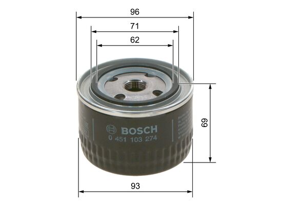 BOSCH 1001779227 0451103274 - olajszűrő