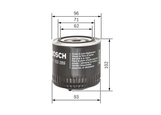 BOSCH  0451103289 - olajszűrő