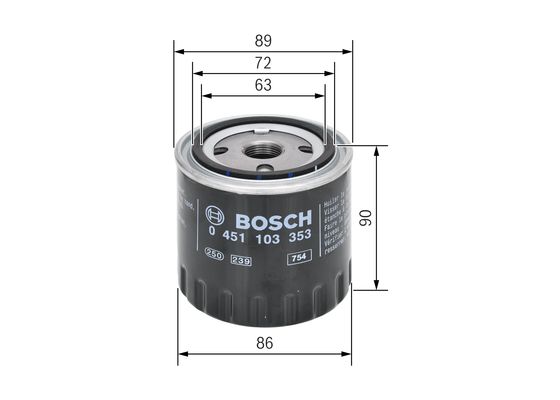 BOSCH 0451103353 Olajszűrő