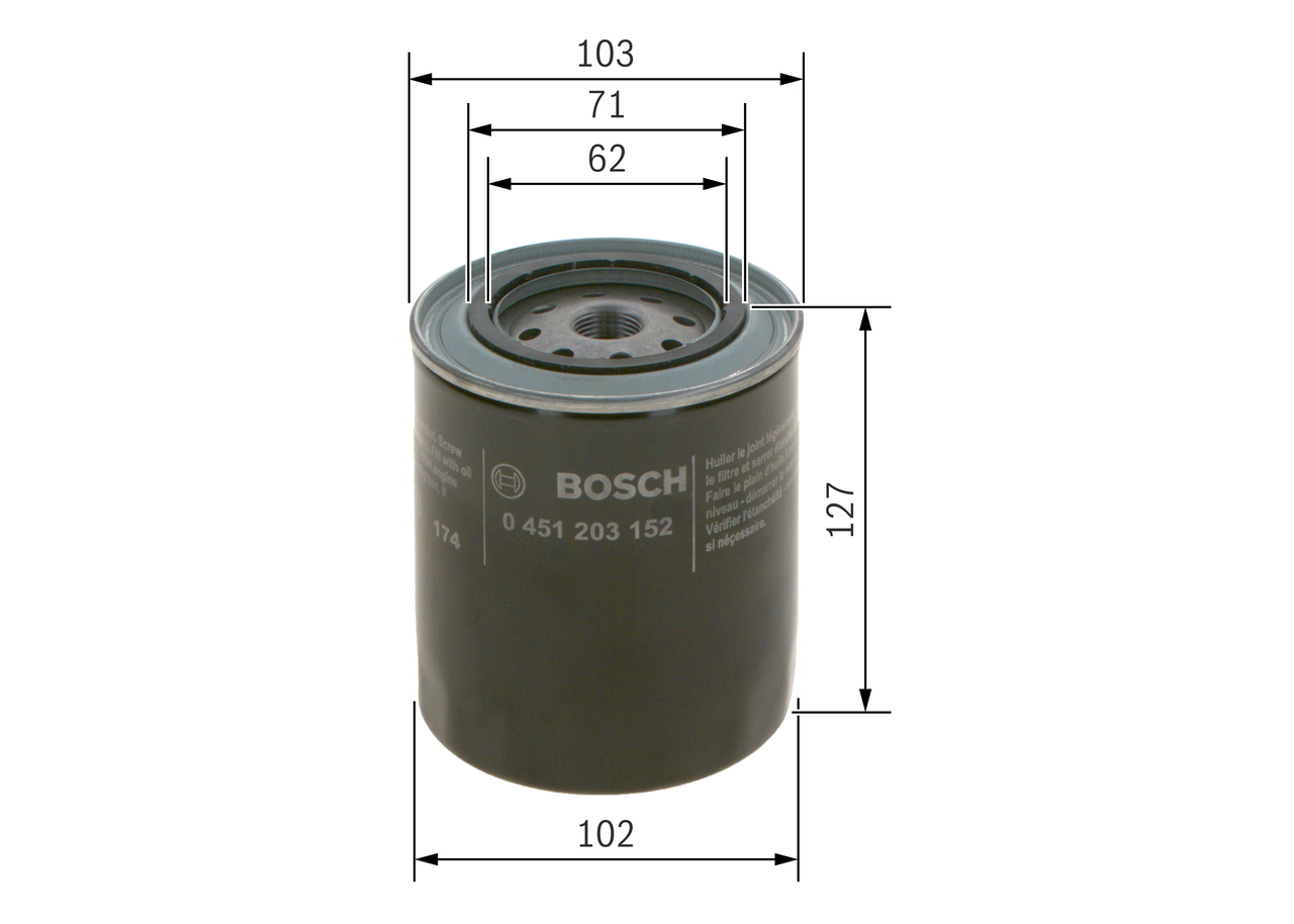 BOSCH 1001779260 0451203152 - olajszűrő