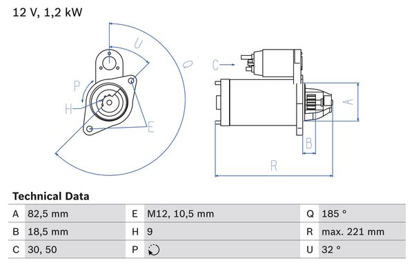 BOSCH 0986017920090 Önindító