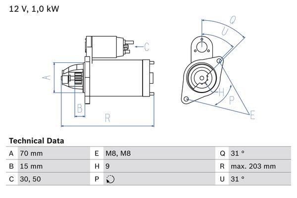 BOSCH 0986019940090 bx önindító