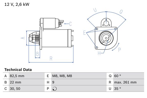 BOSCH 0986021041090 BX önindító