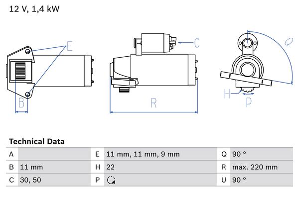 BOSCH 0986022561090 BX ÖNINDÍTÓ