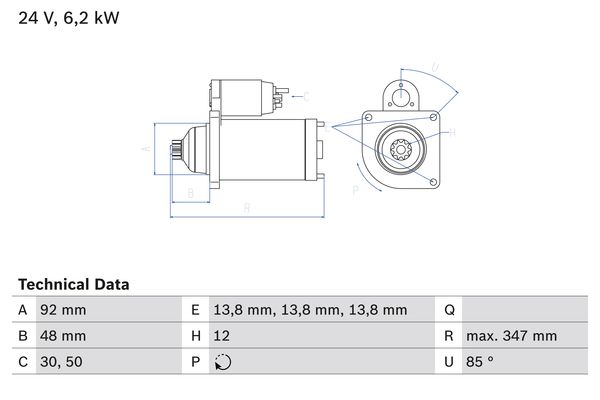 BOSCH BOS0986022980 önindító