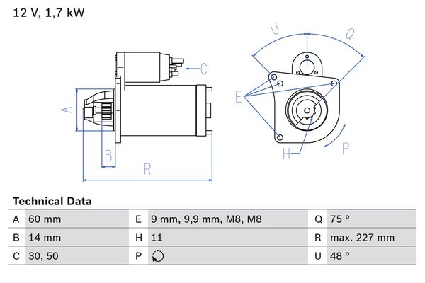 BOSCH 0986023050090 BX indító