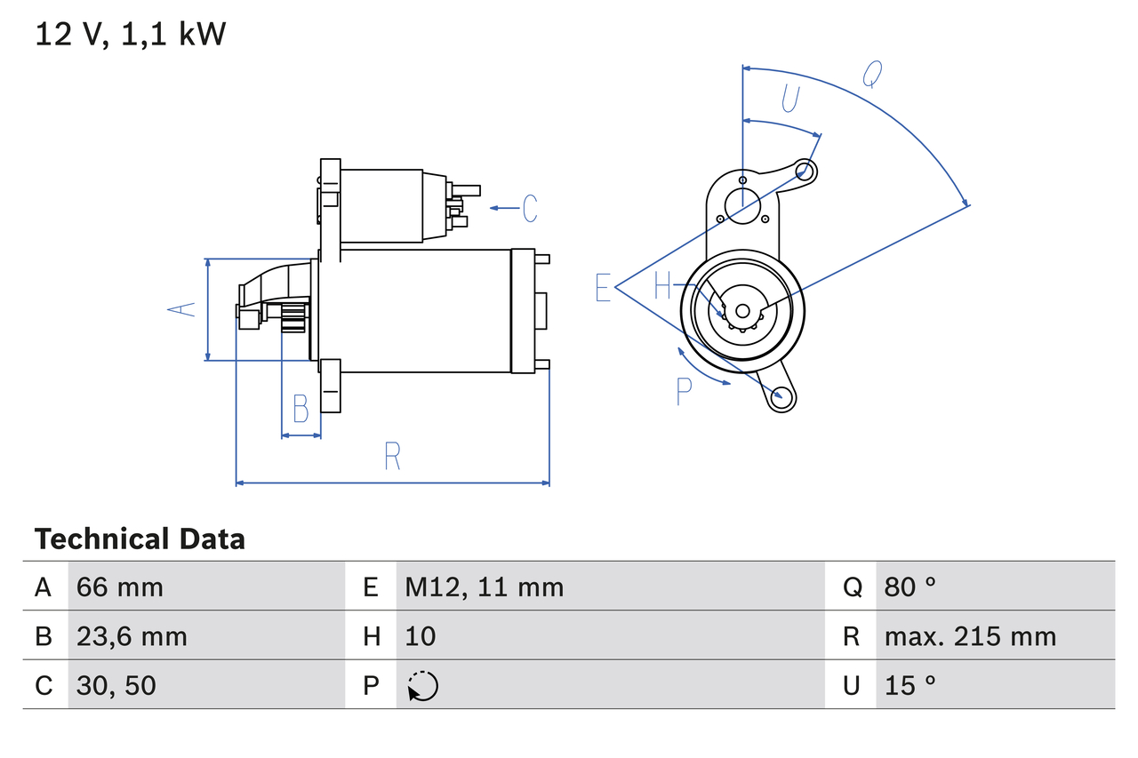BOSCH BOS0986024010 önindító