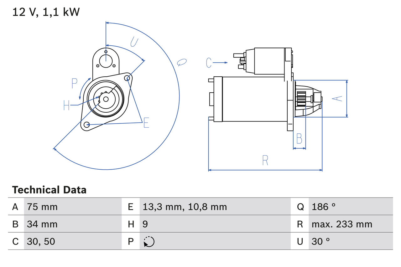 BOSCH BOS0986025610 Önindító