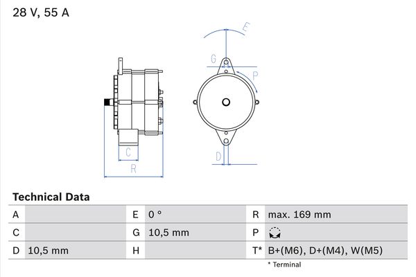 BOSCH 1000481967 0986032720090 - generátor