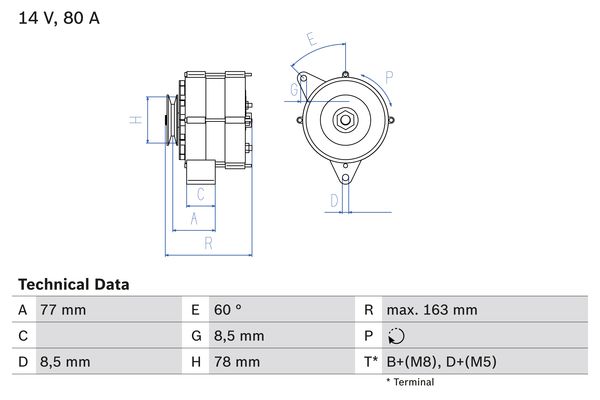 BOSCH 0986034170090 Generátor