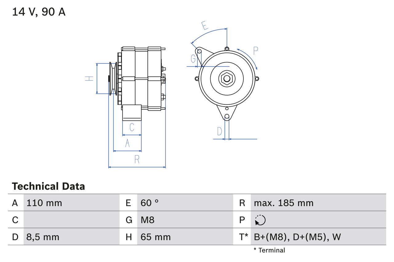 BOSCH 0986039090090 Generátor